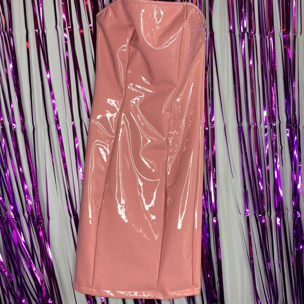 Fashion nova latex tube dress